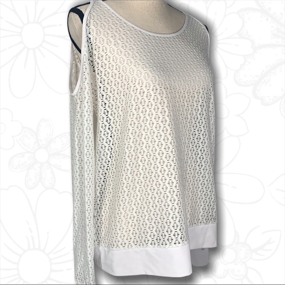 Fabletics Cindy White Mesh Long Sleeve - Med - Picture 1 of 12
